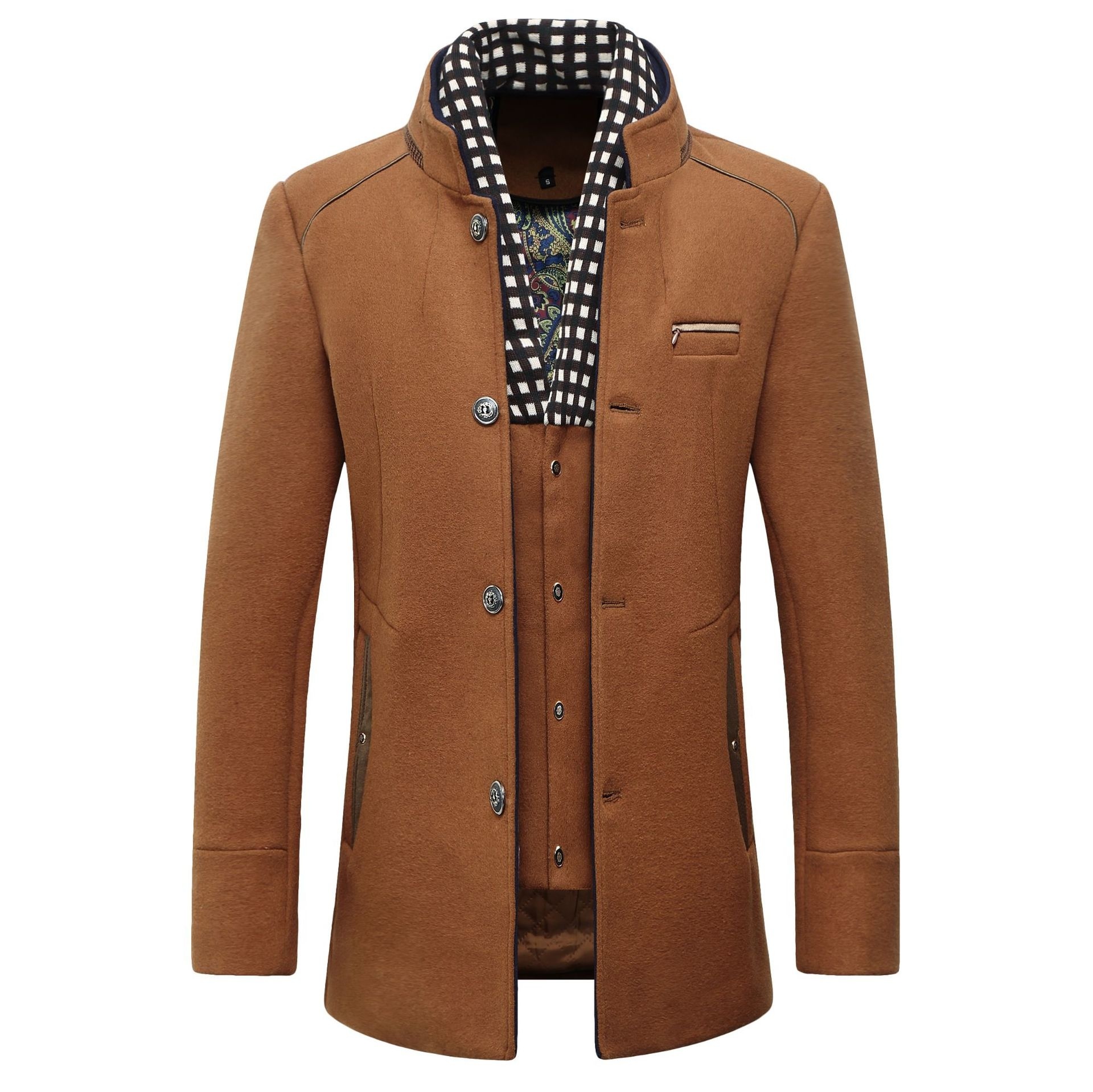 Fashion Men's Wool jacket Clas - Wool Coat Peacoat review and price