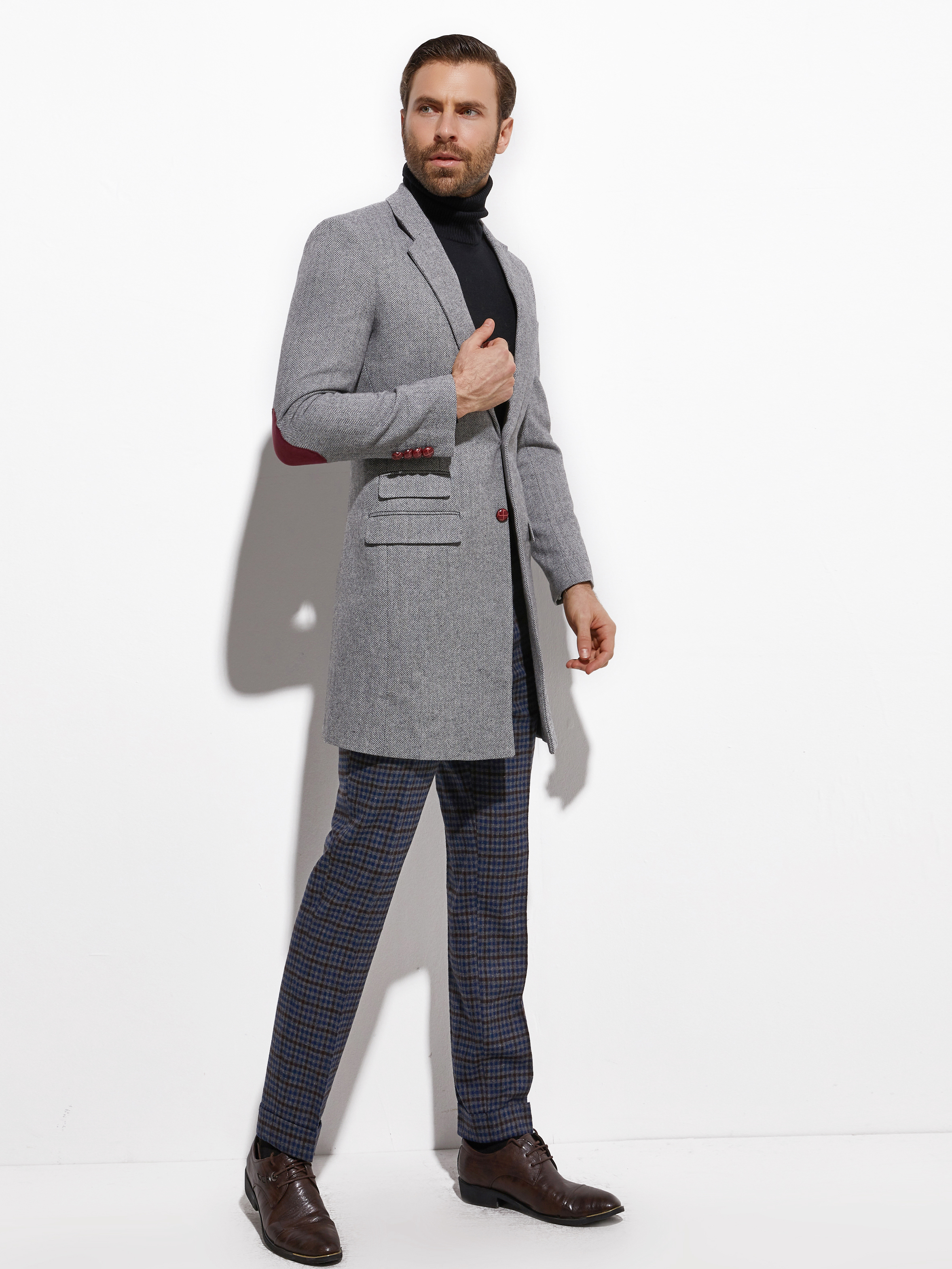 2026 Medium Length Spring Autu - Wool Coat Peacoat review and price