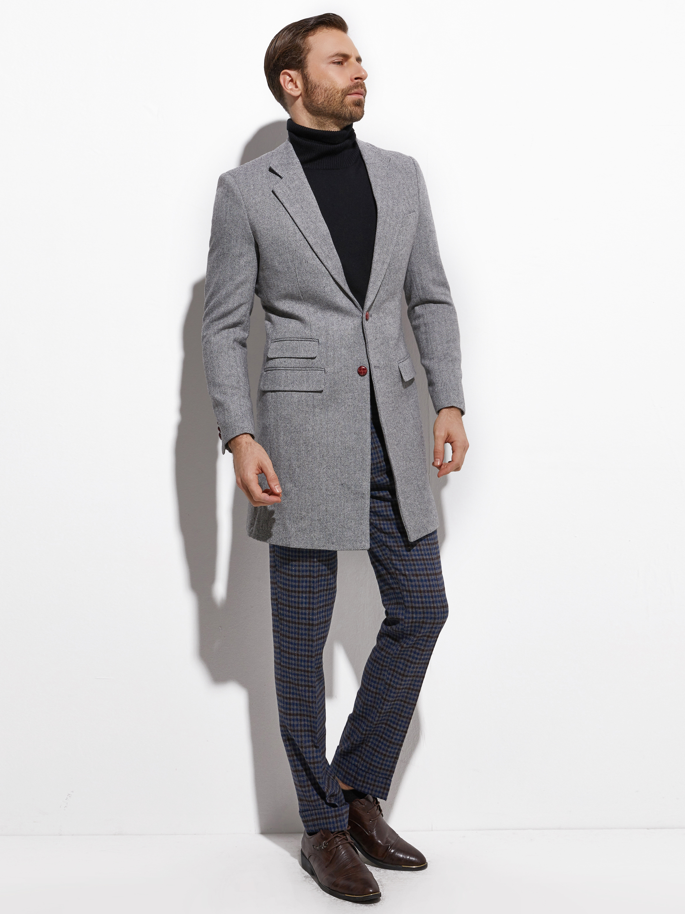 2026 Medium Length Spring Autu - Wool Coat Peacoat review and price