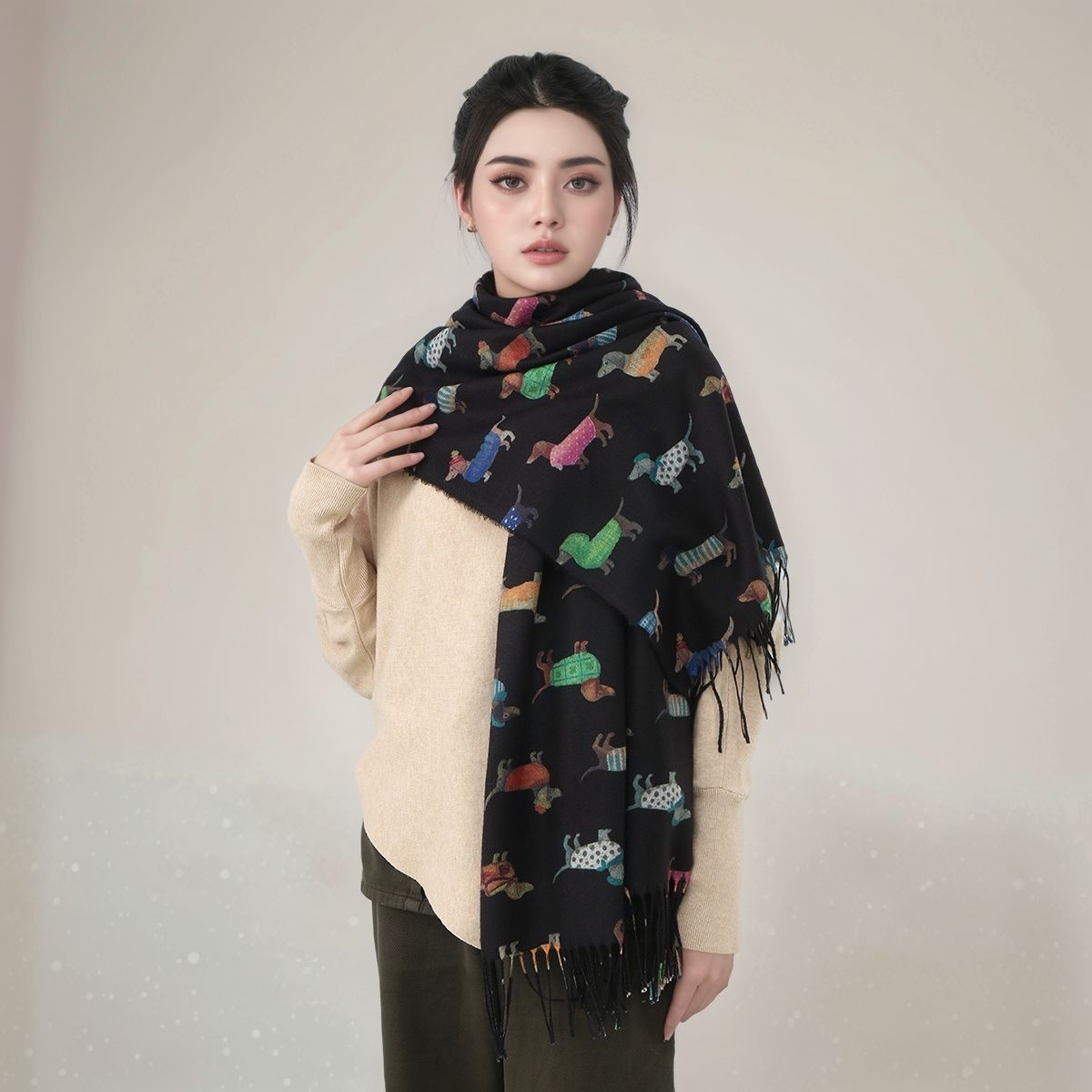 New Cashmere Scarf Shawl Dachs - Cashmere Pashmina Wrap review and price