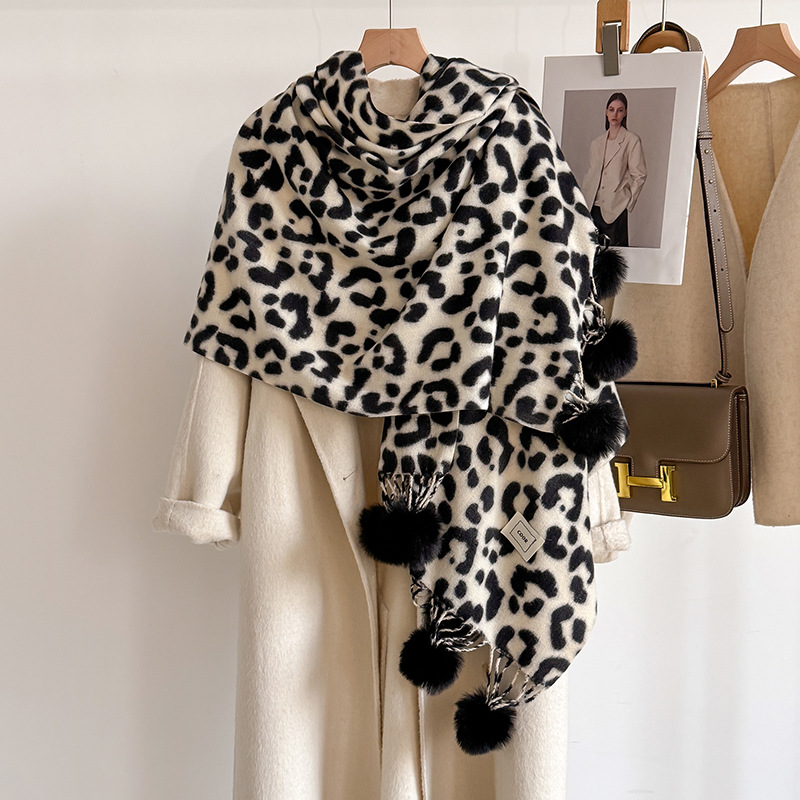 New Luxury Winter Leopard Two- - Shawl Wrap Winter review and price