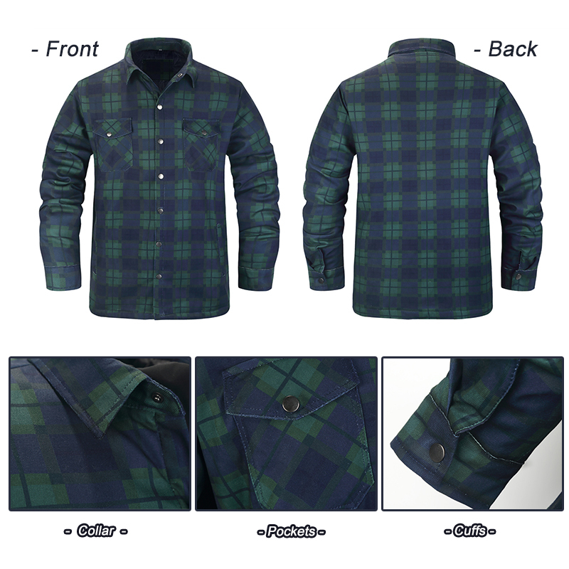 Winter Plaid Shirts For Mens T - Flannel Shirt Lined review and price
