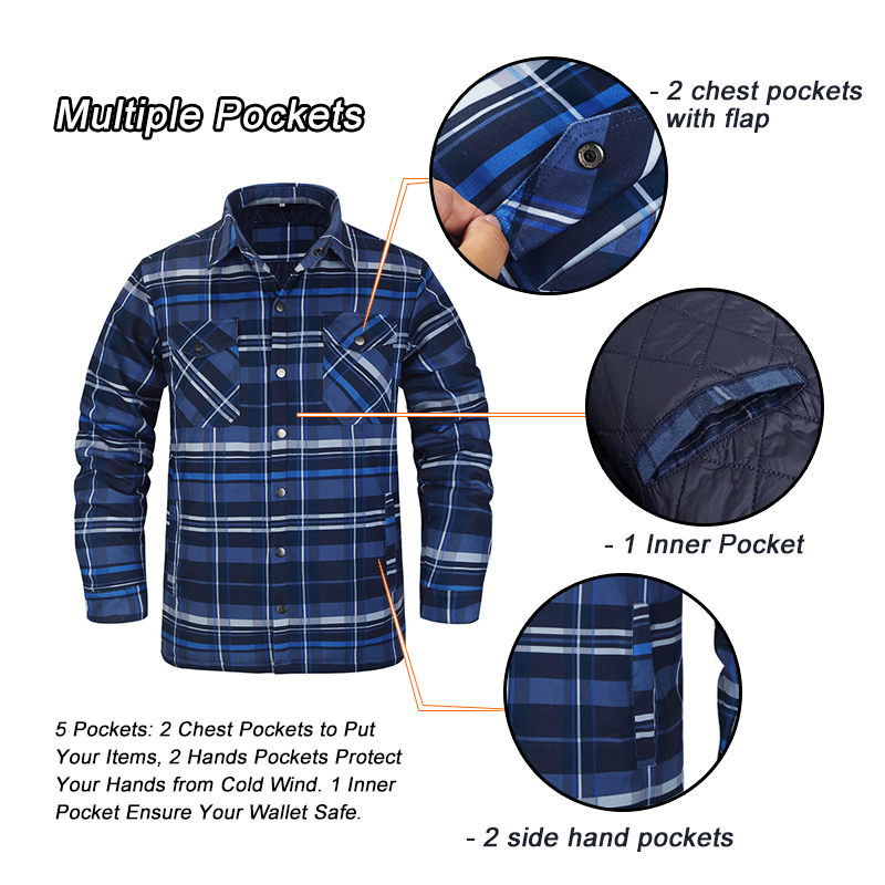 Winter Plaid Shirts For Mens T - Flannel Shirt Lined review and price