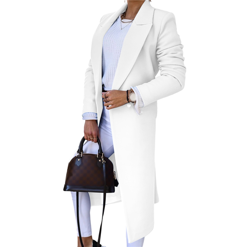 CYCLI-Women Long Wool Coats Fo - Wool Coat Peacoat review and price