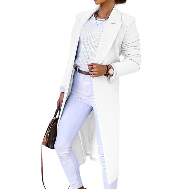CYCLI-Women Long Wool Coats Fo - Wool Coat Peacoat review and price