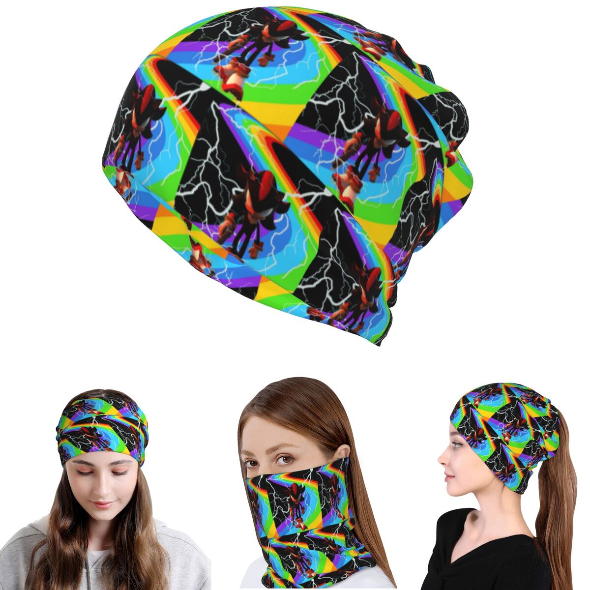 Shadow The Hedgehog Bandana Ne - Knit Beanie Hat Warm review and price