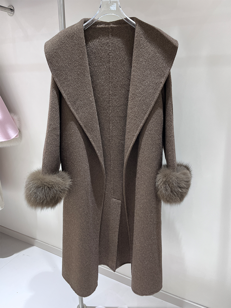 2025 New Wool Coat With Real F - Wool Coat Peacoat review and price