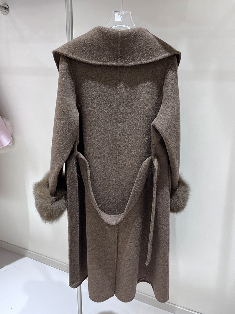 2025 New Wool Coat With Real F - Wool Coat Peacoat review and price