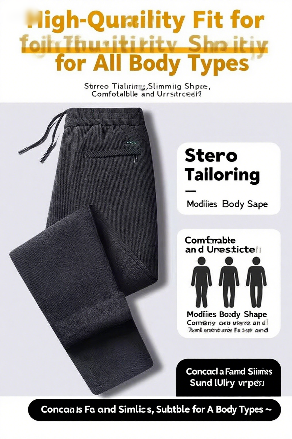 Black gray men's corduroy and  - Corduroy Pant Warm review and price