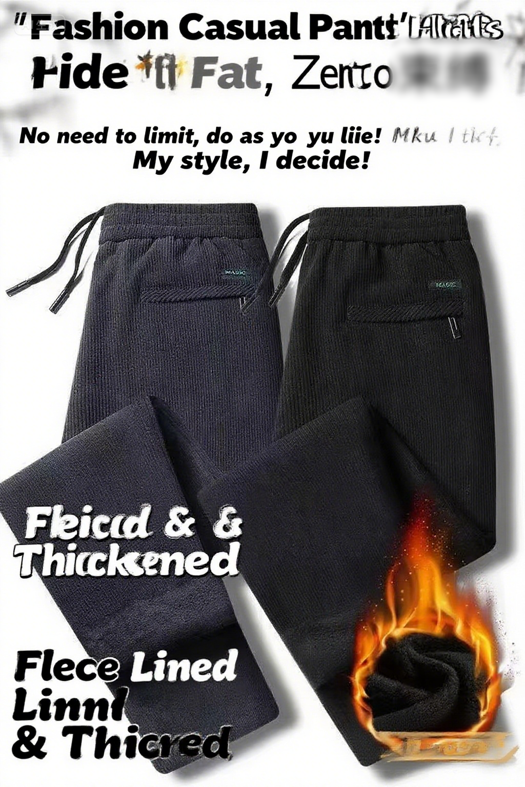 Black gray men's corduroy and  - Corduroy Pant Warm review and price
