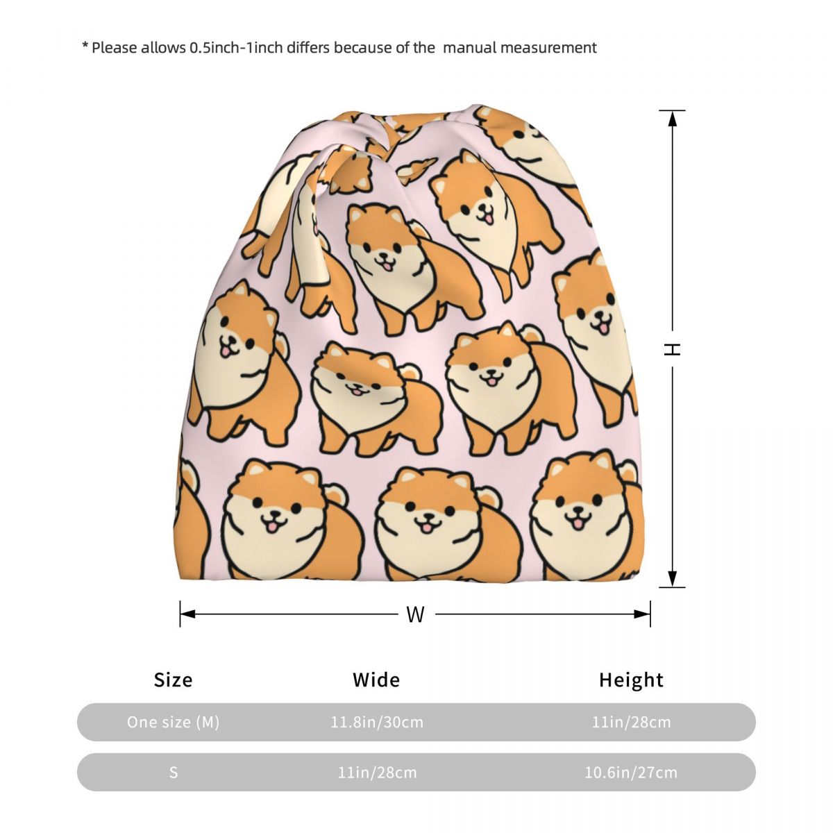 Pomeranian Bandana Neck Gaiter - Knit Beanie Hat Warm review and price