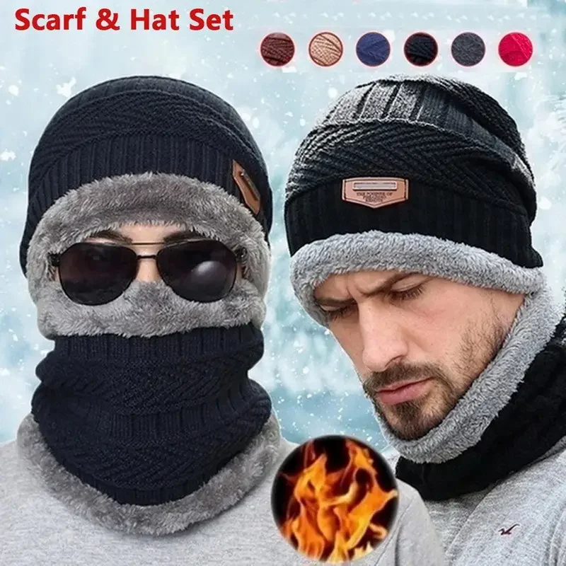 Winter Knit Hat & Scarf Set fo - Wool Scarf Men review and price
