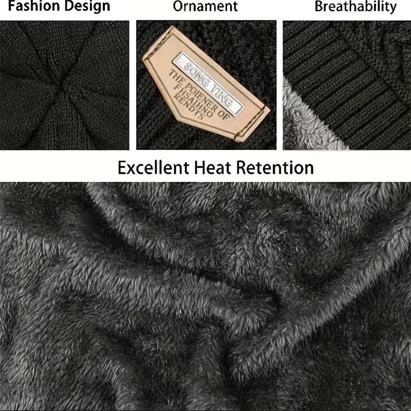 Winter Knit Hat & Scarf Set fo - Wool Scarf Men review and price