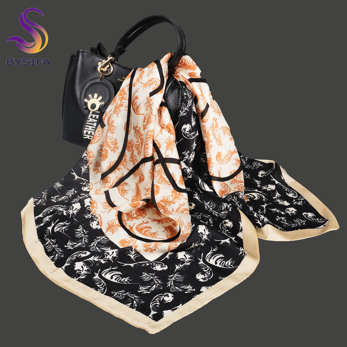 BYSIFA Letters Silk Scarf Shaw - Shawl Wrap Winter review and price