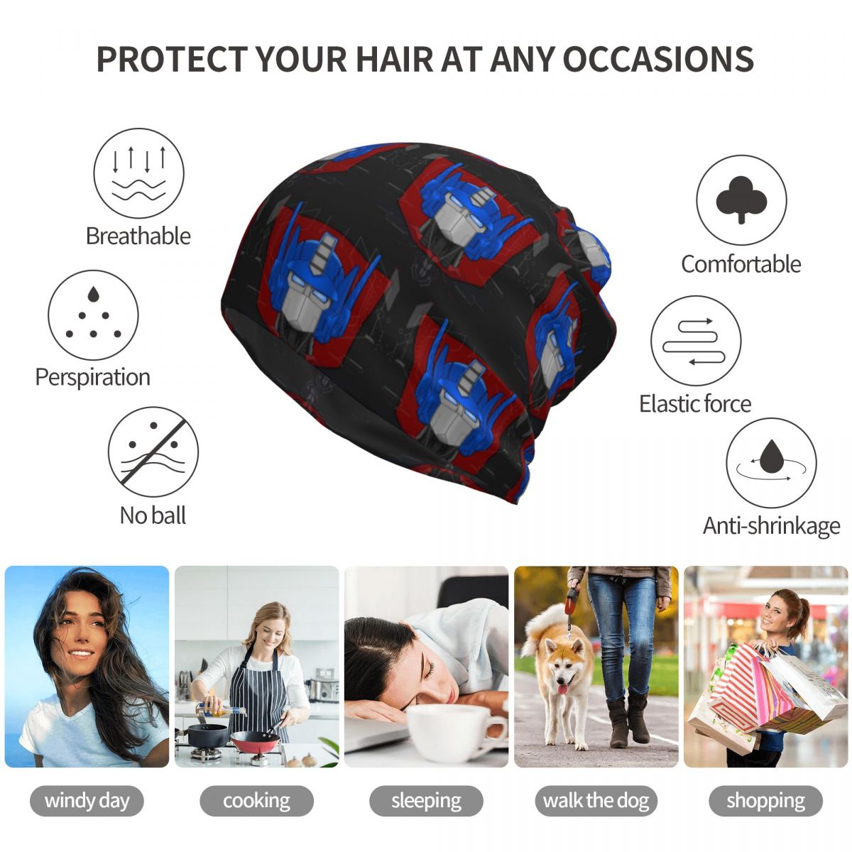 Optimus Prime Bust Bandana Nec - Knit Beanie Hat Warm review and price
