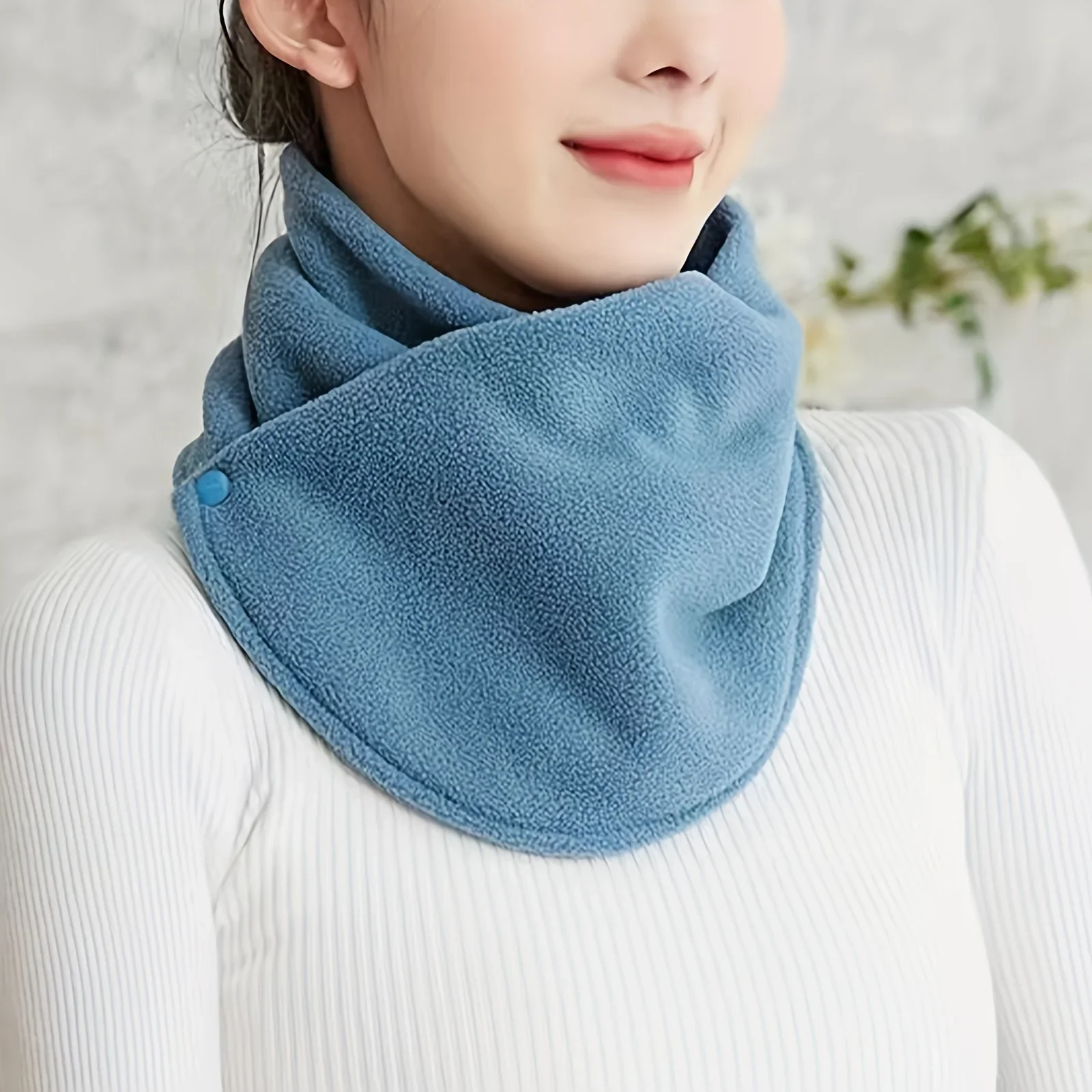 Classic Solid Color Snap Neck  - Neck Gaiter Fleece review and price