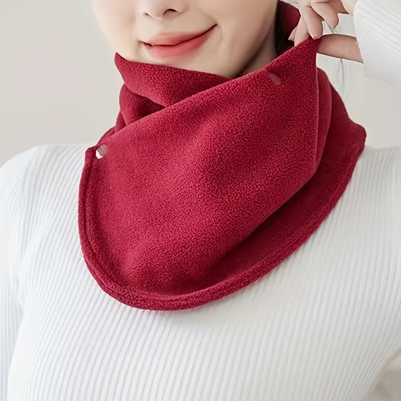 Classic Solid Color Snap Neck  - Neck Gaiter Fleece review and price