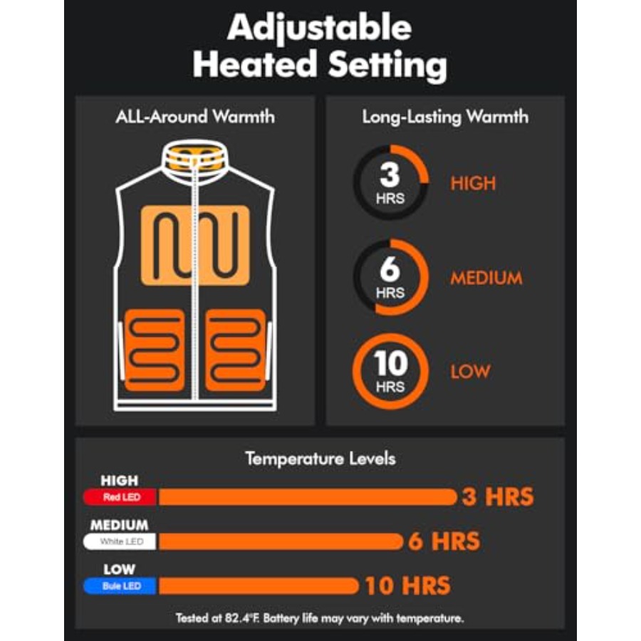 Men's Lightweight Heated Vest  - Heated Vest Battery review and price