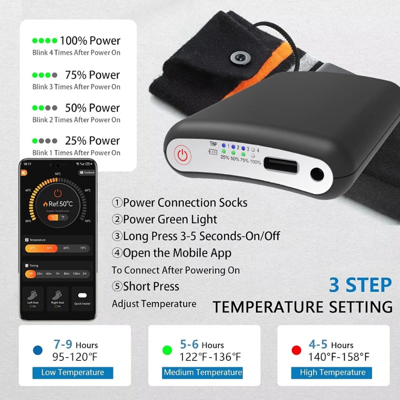 For Winter Heated Glove Insole - Heated Vest Battery review and price
