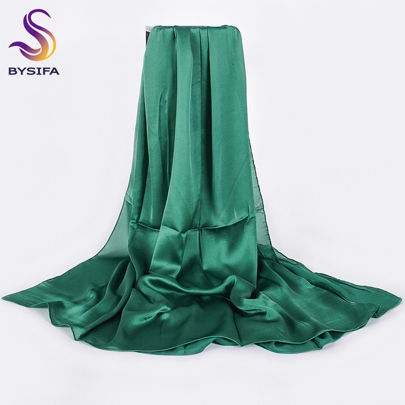 [BYSIFA] Solid Color Silk Scar - Shawl Wrap Winter review and price