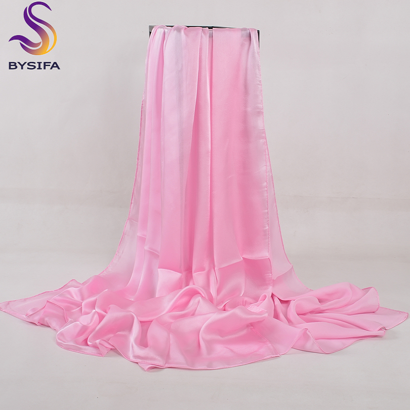 [BYSIFA] Solid Color Silk Scar - Shawl Wrap Winter review and price