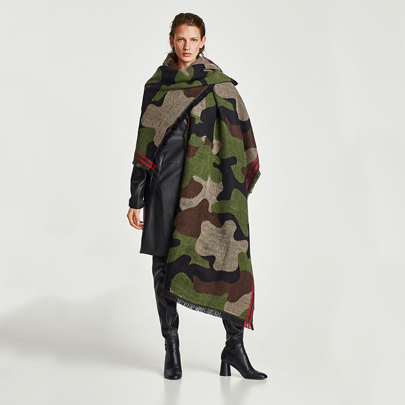 Camouflage Leopard Print Echar - Cashmere Pashmina Wrap review and price
