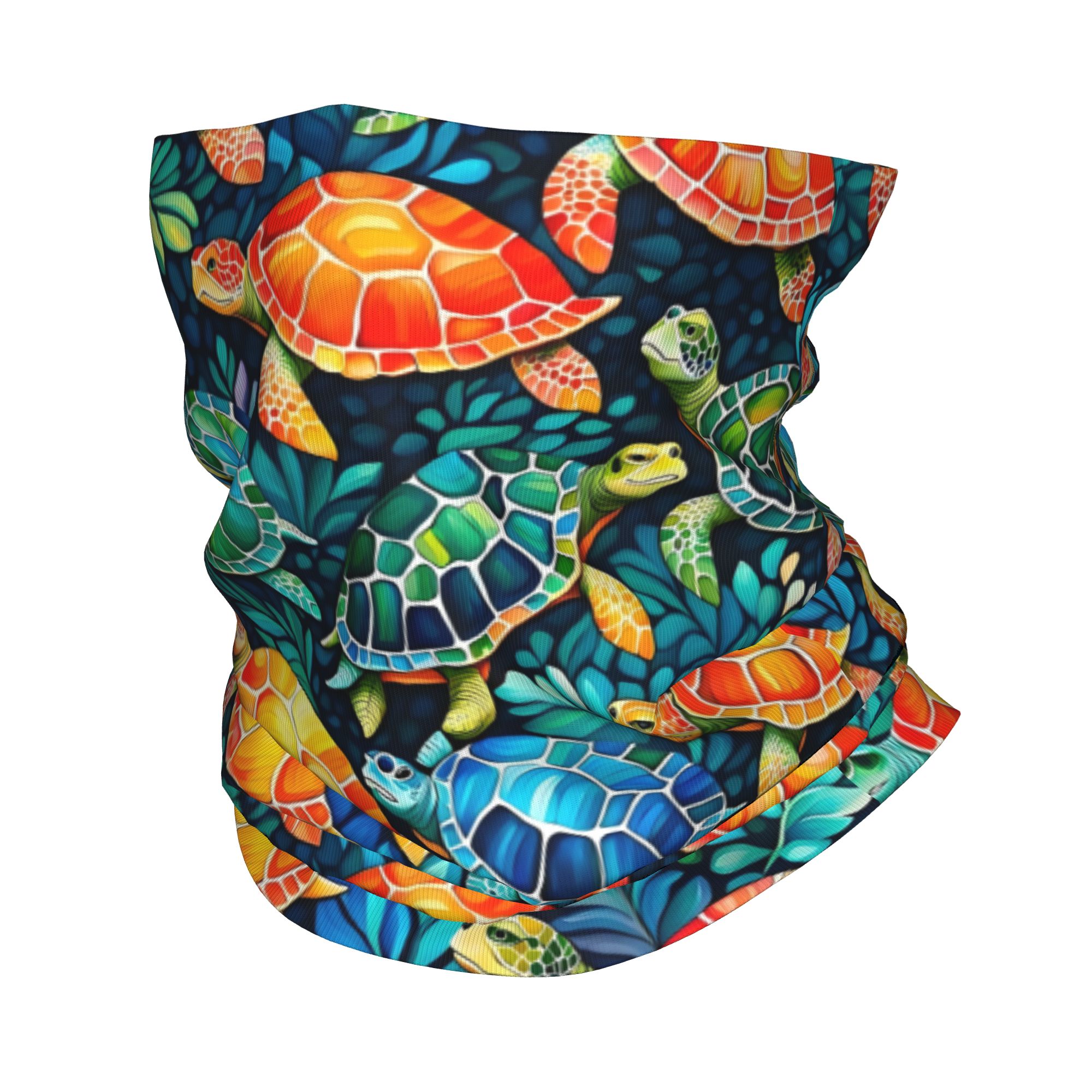 Custom Funny Colorful Sea Turt - Neck Gaiter Fleece review and price