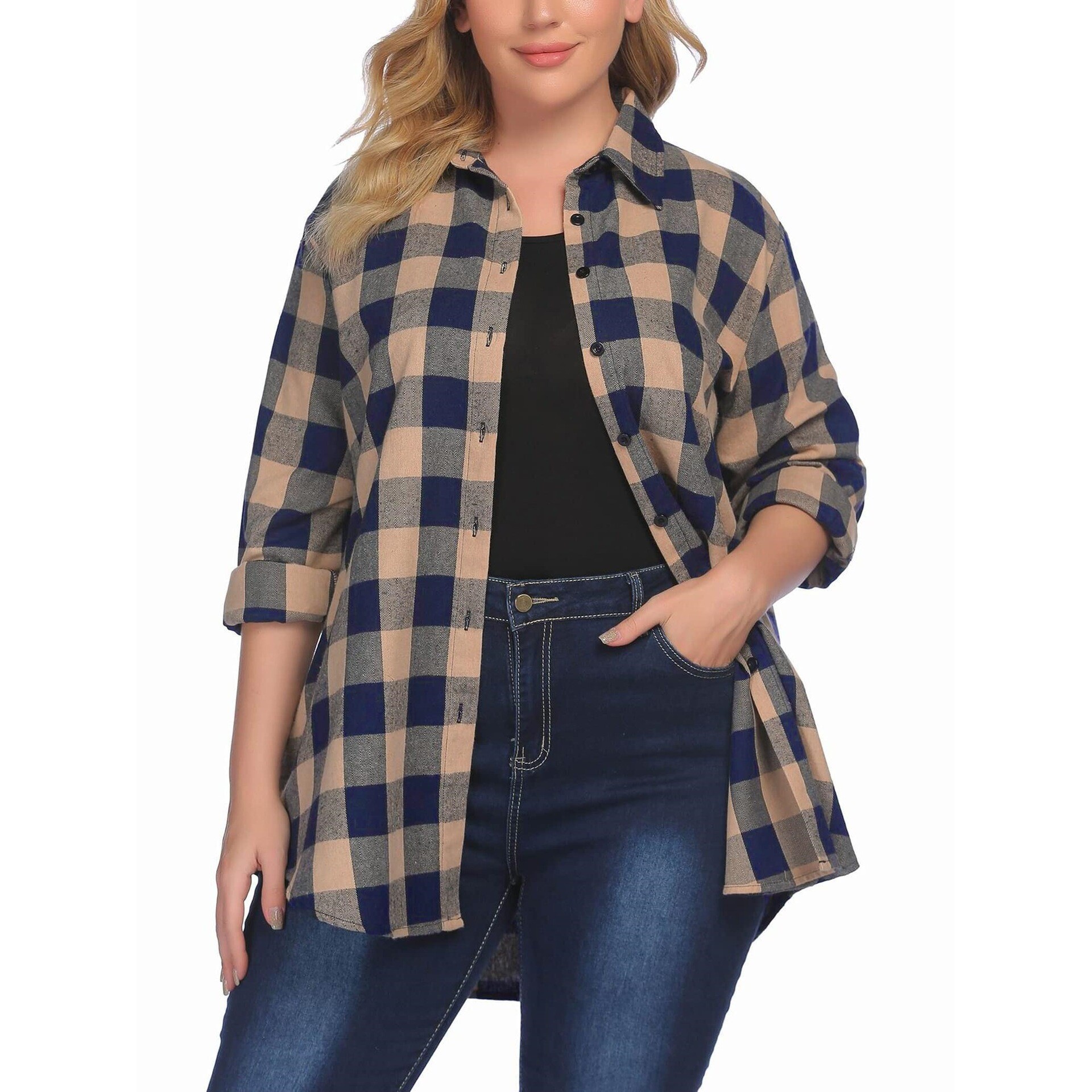 Warm Flannel Plaid Shirt Women - Flannel Shirt Lined review and price