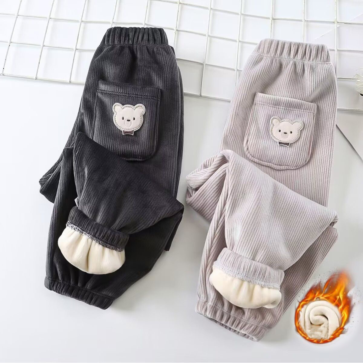 1pcs Boy Girl Winter Velvet Co - Corduroy Pant Warm review and price