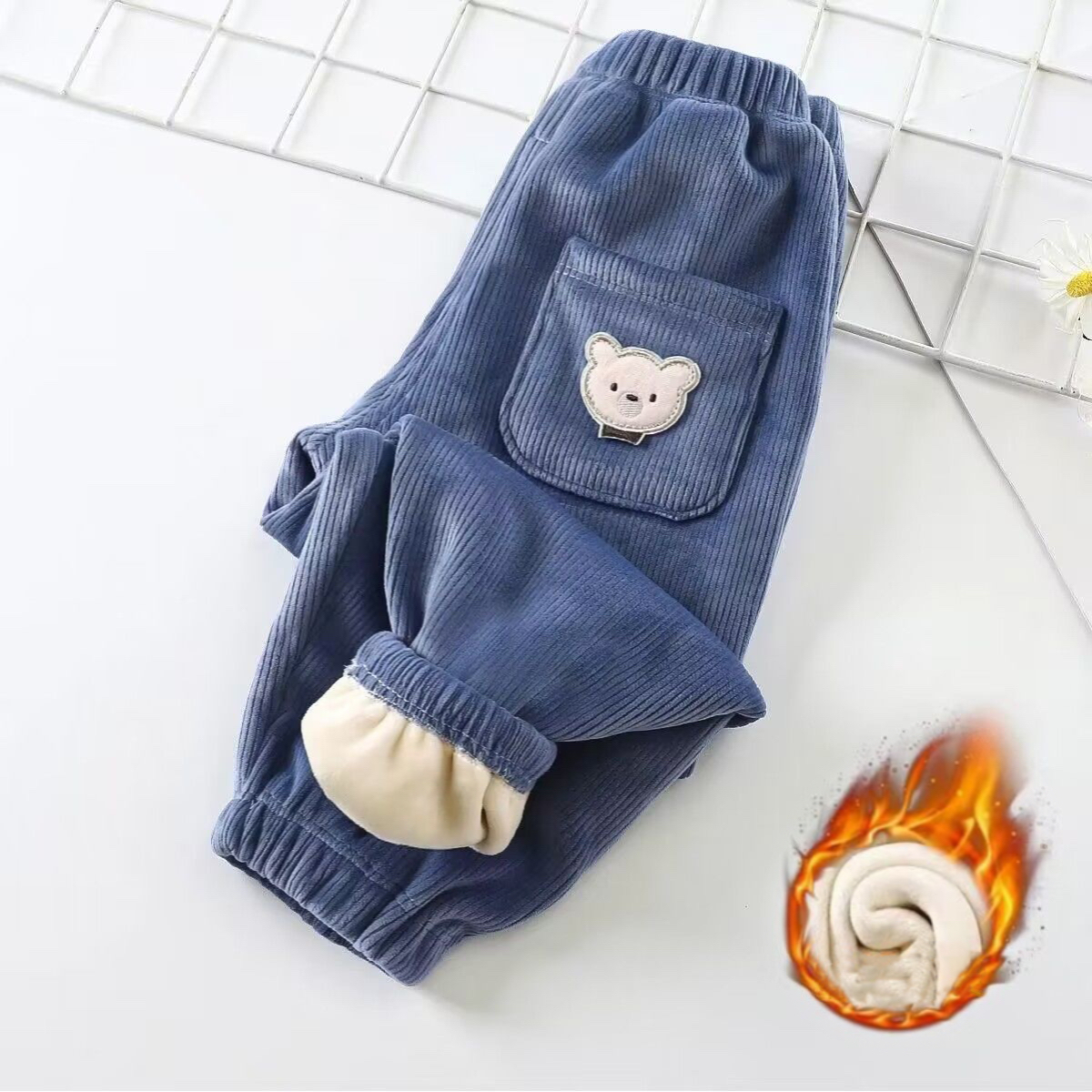 1pcs Boy Girl Winter Velvet Co - Corduroy Pant Warm review and price