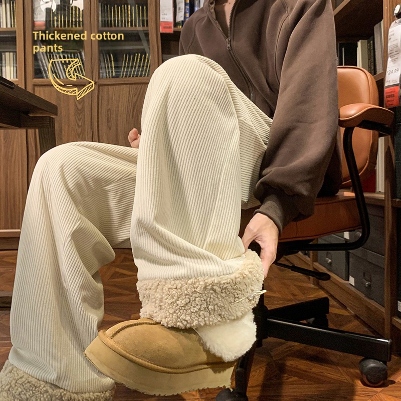 Men's Thickened Fleece Lined C - Corduroy Pant Warm review and price