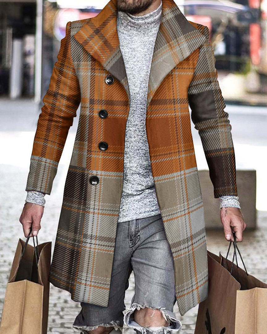 2025 Long Coat Men Mens Wool J - Wool Coat Peacoat review and price