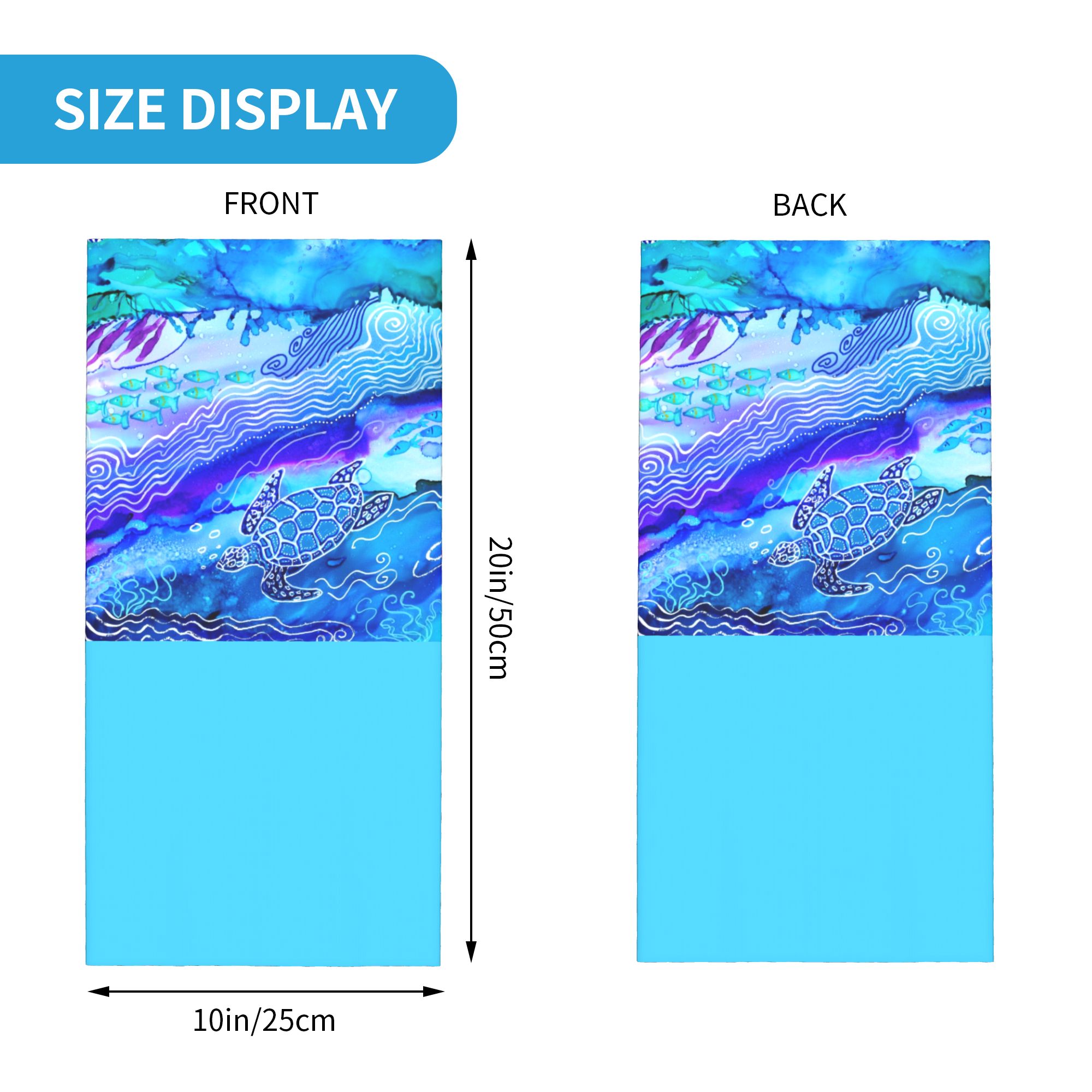 Custom Ocean Turtle Dive Winte - Neck Gaiter Fleece review and price