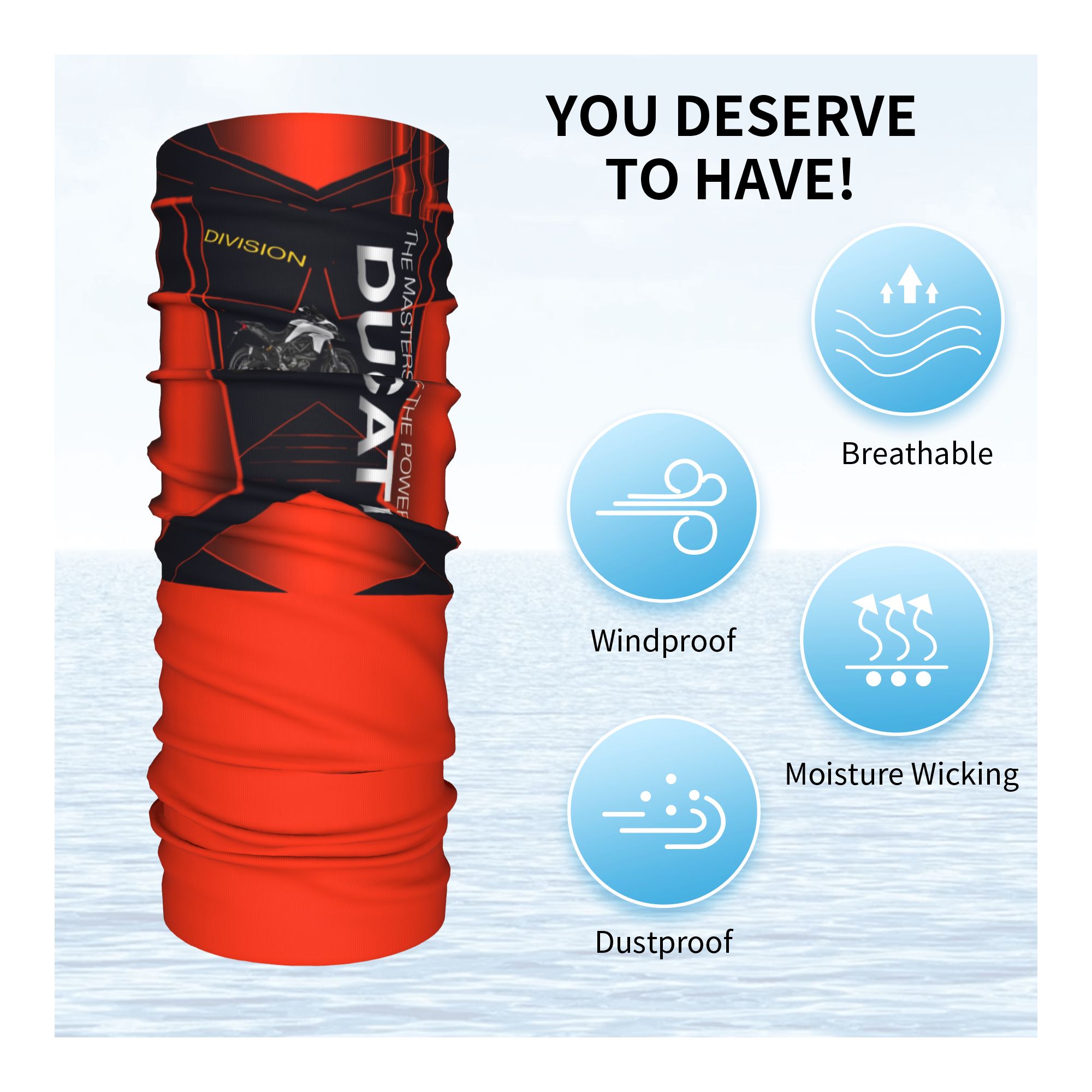 Custom Racing Sprot Ducatis  B - Neck Gaiter Fleece review and price