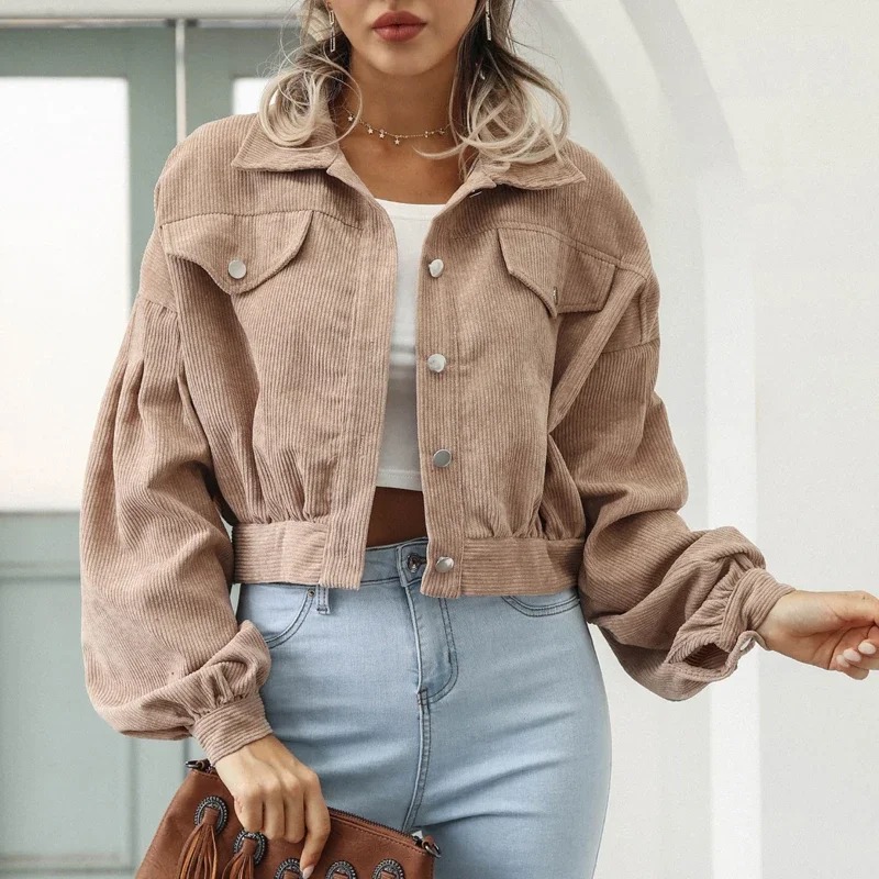 2024 Spring Corduroy Coat Over - Down Jacket Packable review and price