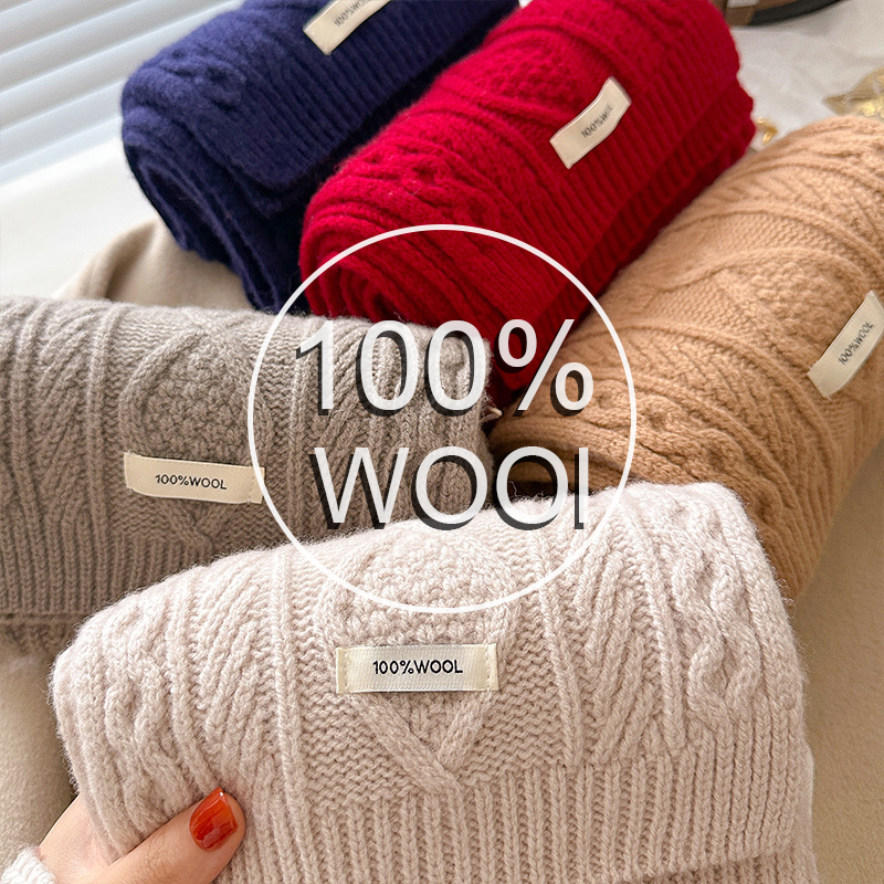 Luxury 100% Wool Scarf Women M - Shawl Wrap Winter review and price