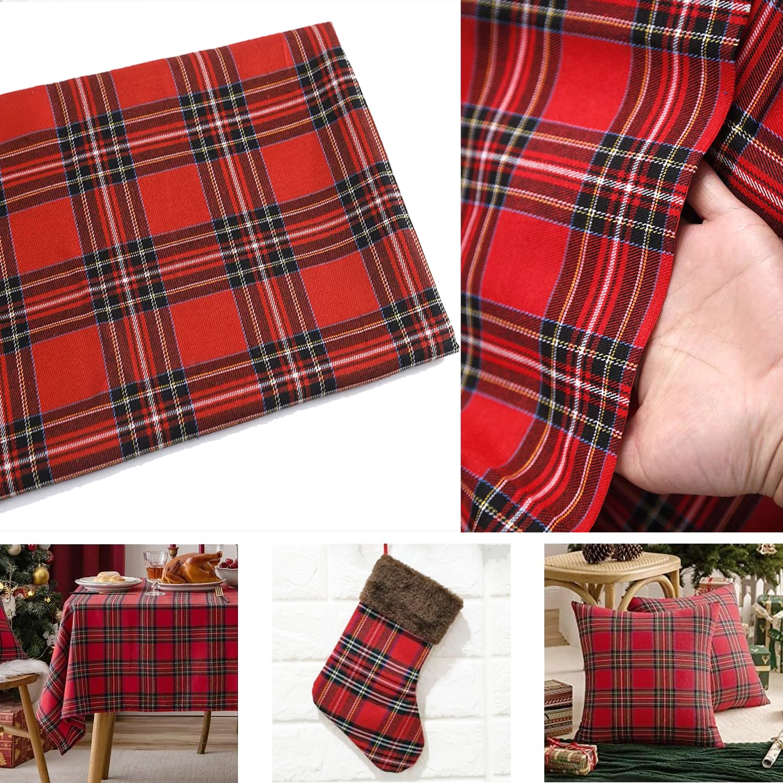 Christmas Plaid Fabric for DIY - Flannel Shirt Lined review and price
