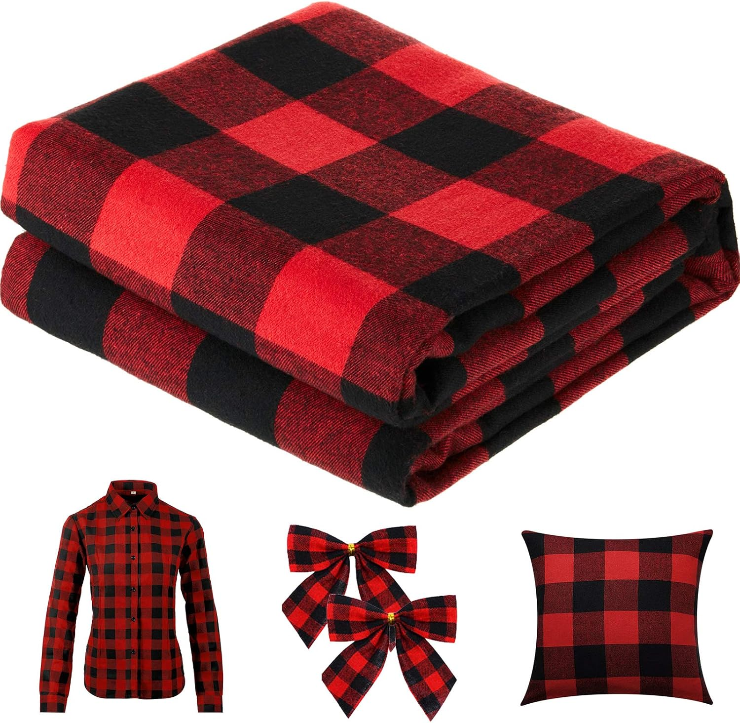 Christmas Plaid Fabric for DIY - Flannel Shirt Lined review and price