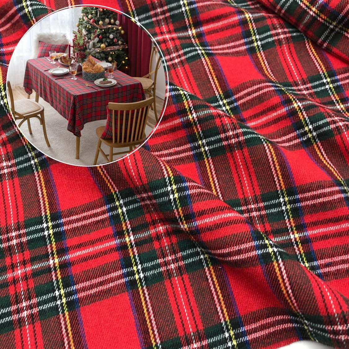 Christmas Plaid Fabric for DIY - Flannel Shirt Lined review and price