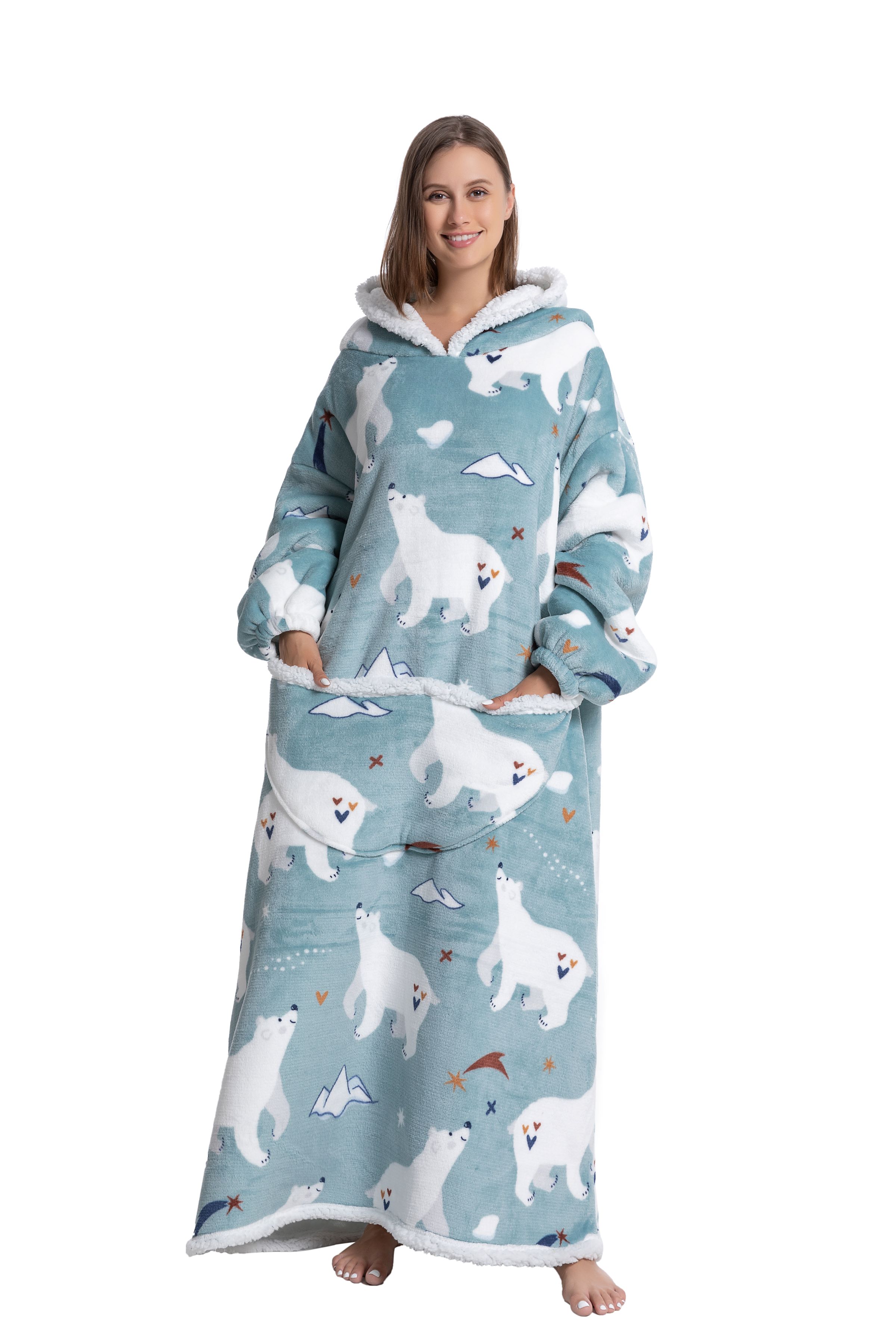 Oversized Wearable Blanket Coz - Sherpa Hoodie Fleece review and price