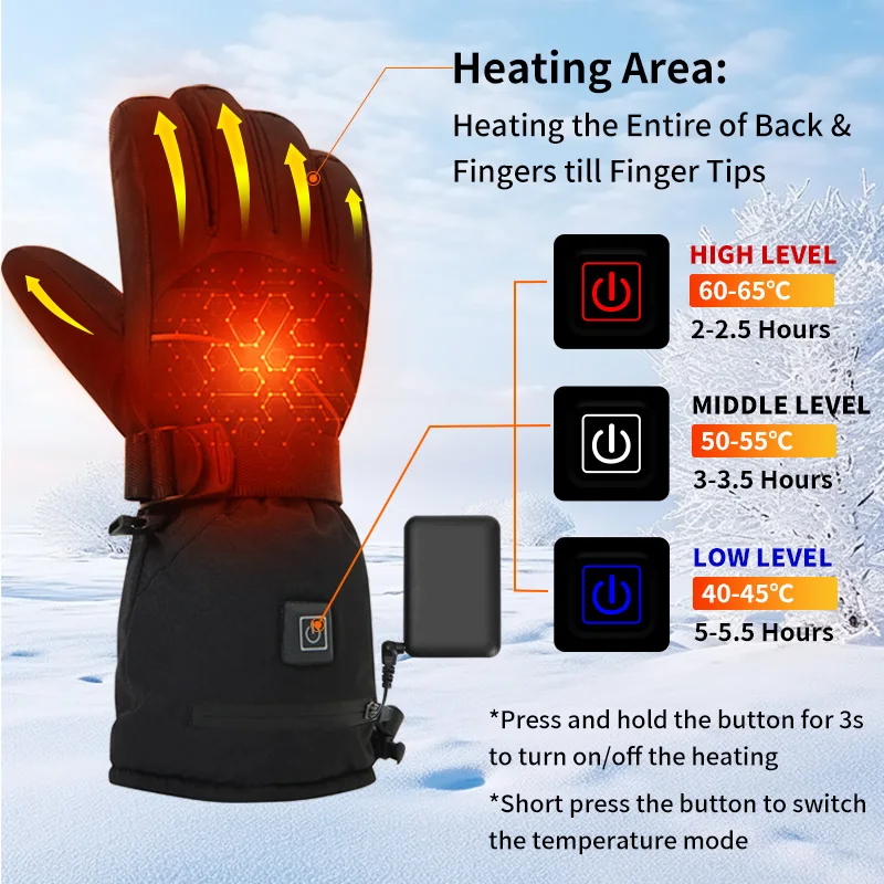 USB Rechargeable Heated Motorc - Touch Screen Gloves review and price