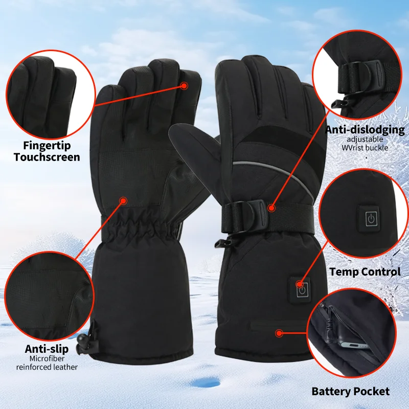 USB Rechargeable Heated Motorc - Touch Screen Gloves review and price